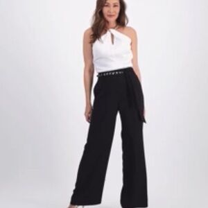 INC black pants with gold chain belt